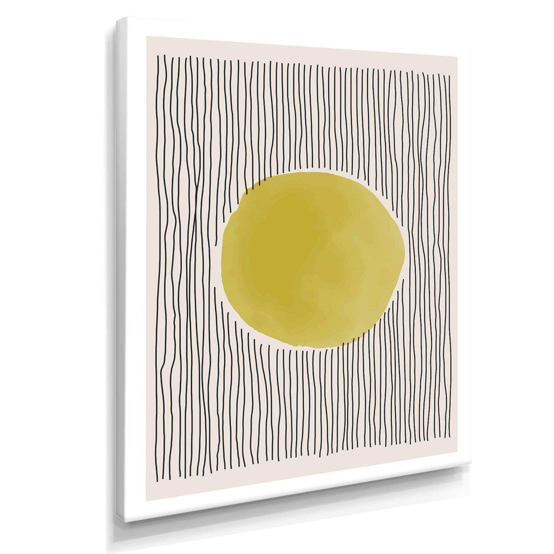 Minimal Geometric Lines And Circle I - Modern Canvas Wall Art