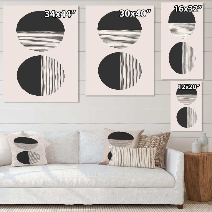 Minimal Geometric Lines And Circle IV - Modern Bedroom Wall Art
