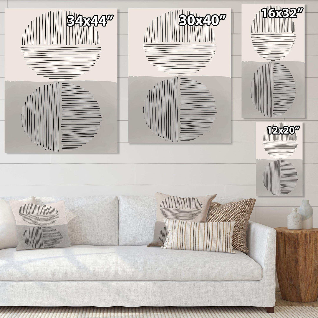 Minimal Geometric Lines And Circle VI - Modern Living Room Wall Decor