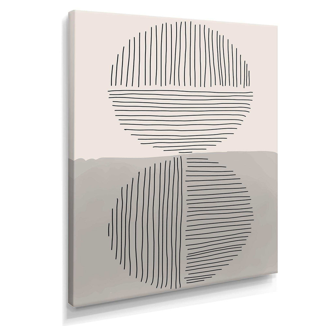 Minimal Geometric Lines And Circle VI - Modern Living Room Wall Decor