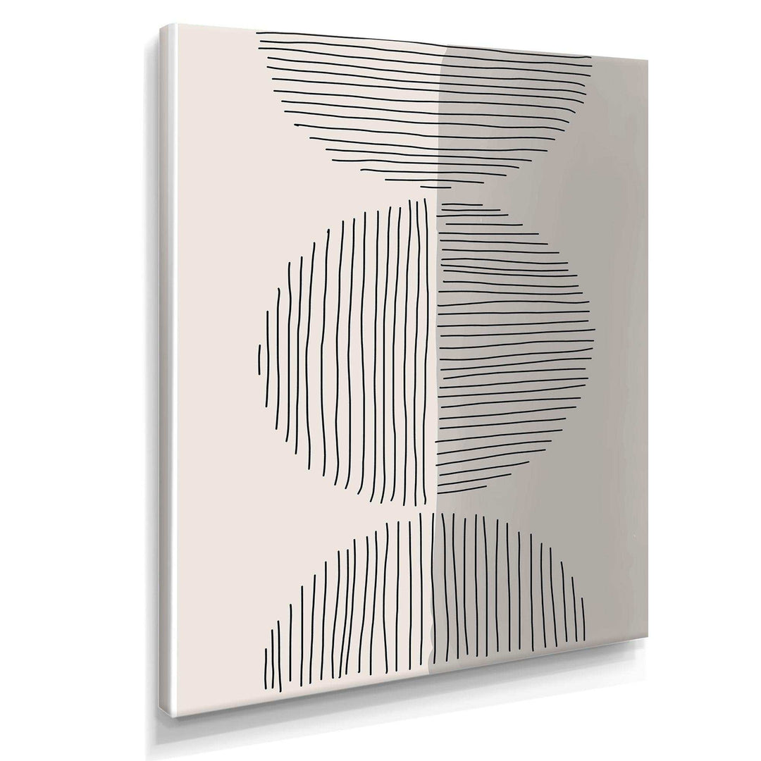 Minimal Geometric Lines And Circle VII - Modern Canvas Wall Art