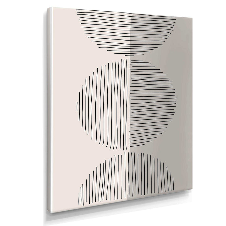 Minimal Geometric Lines And Circle VII - Modern Canvas Wall Art