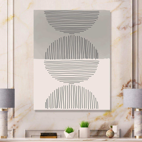 Minimal Geometric Lines And Circle IX - Modern Wall Art Prints