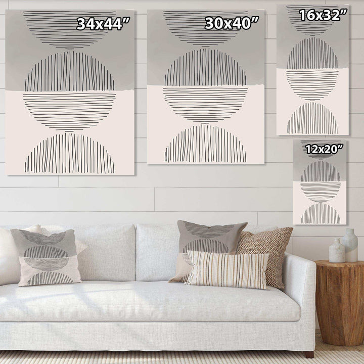 Minimal Geometric Lines And Circle IX - Modern Wall Art Prints