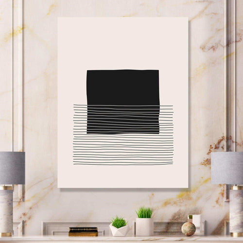 Minimal Geometric Lines And Squares VIII - Modern Canvas Wall Art