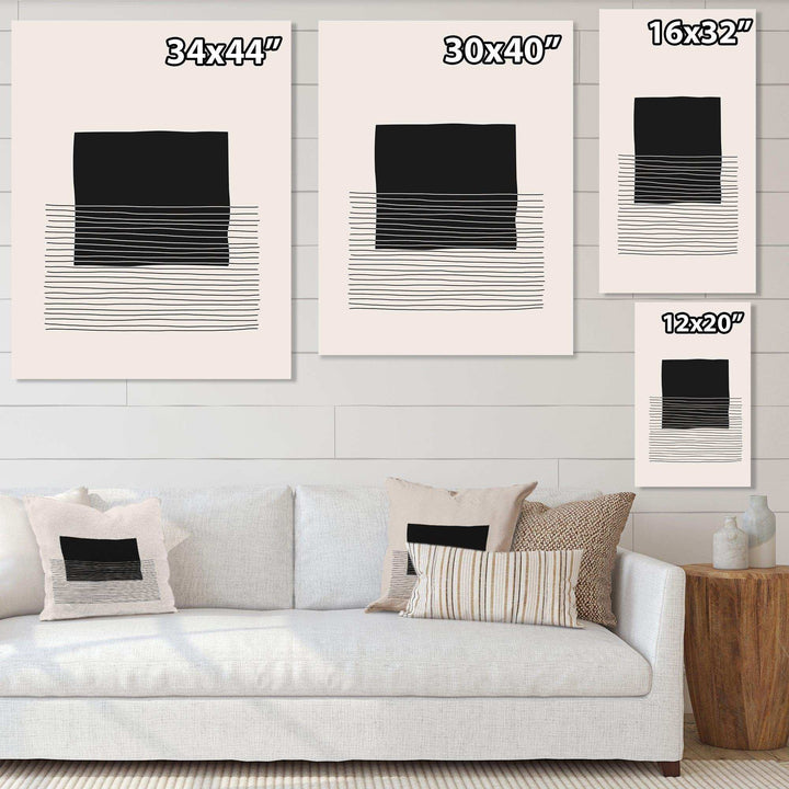 Minimal Geometric Lines And Squares VIII - Modern Canvas Wall Art