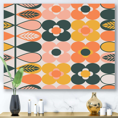 Botanical Retro Design I - Bedroom Wall Art