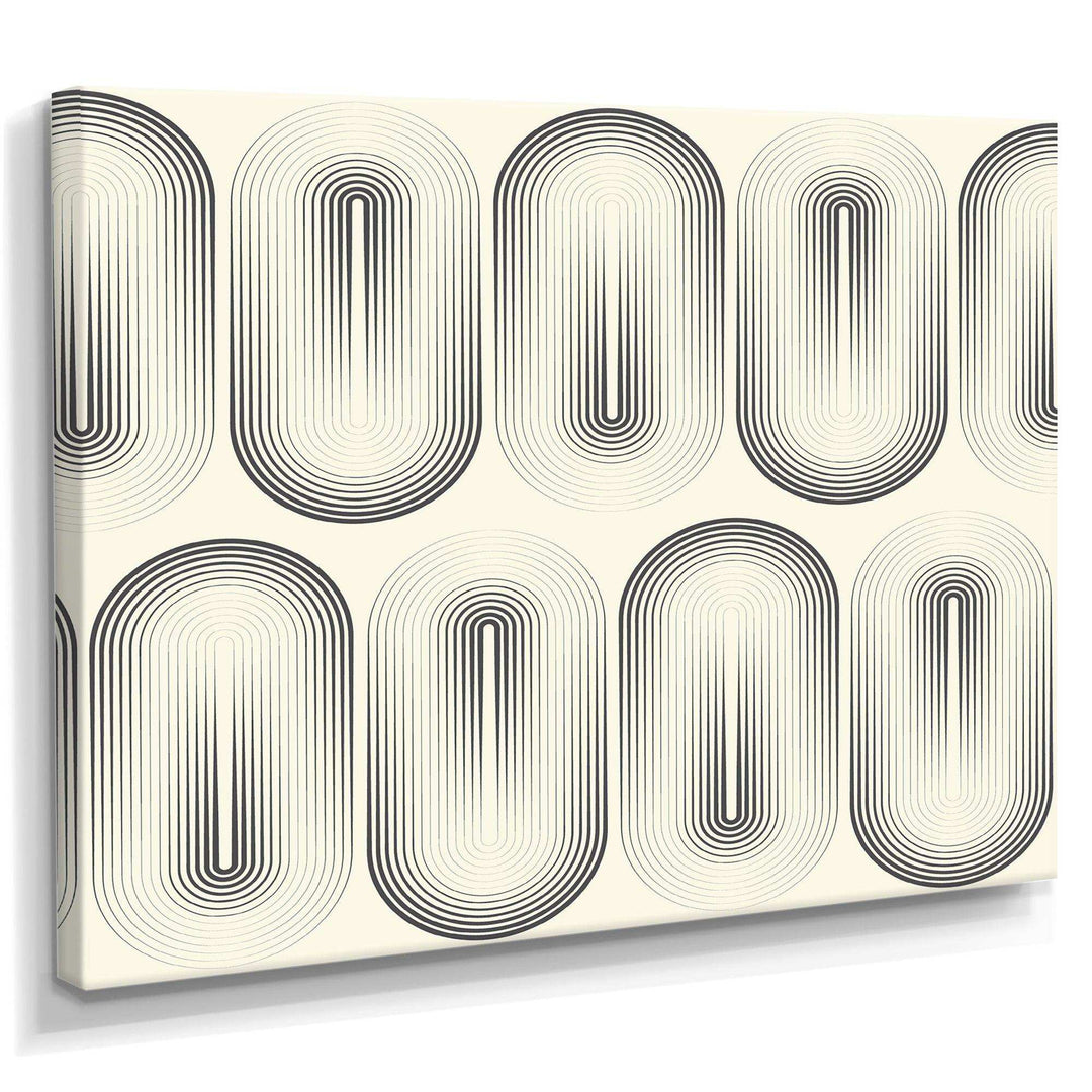 Retro Curved Minimal Geometric Ornament I - Living Room Wall Decor