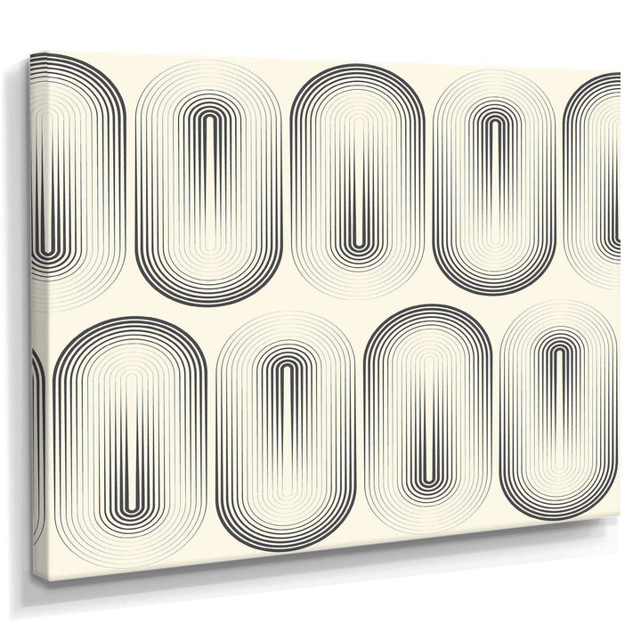 Retro Curved Minimal Geometric Ornament I - Living Room Wall Decor