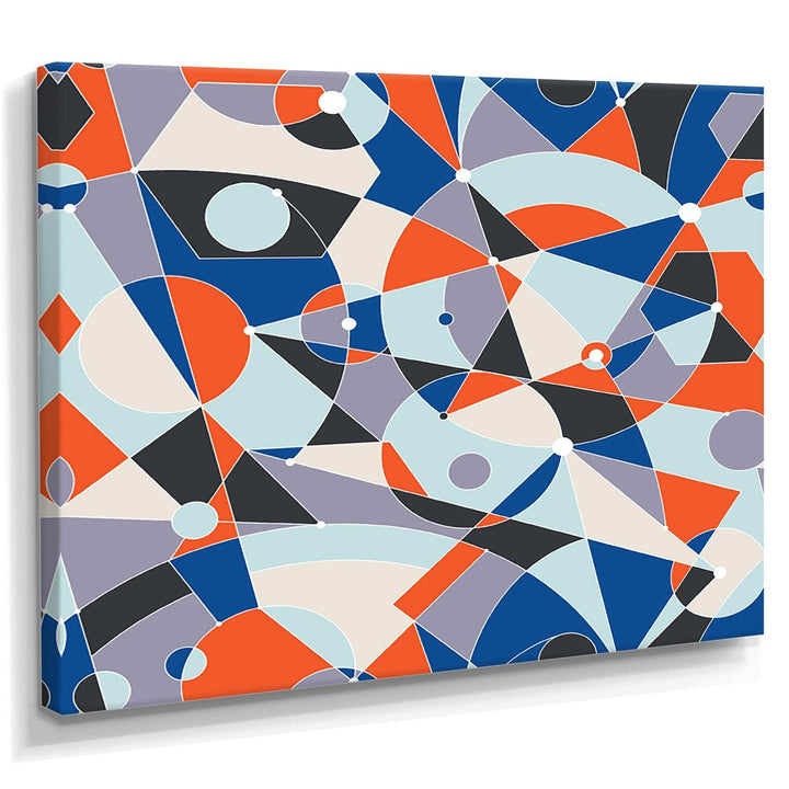 Retro Geometric Grid IV - Bedroom Wall Art