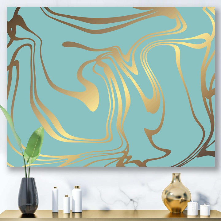 Golden Marble Design I - Wall Art Prints
