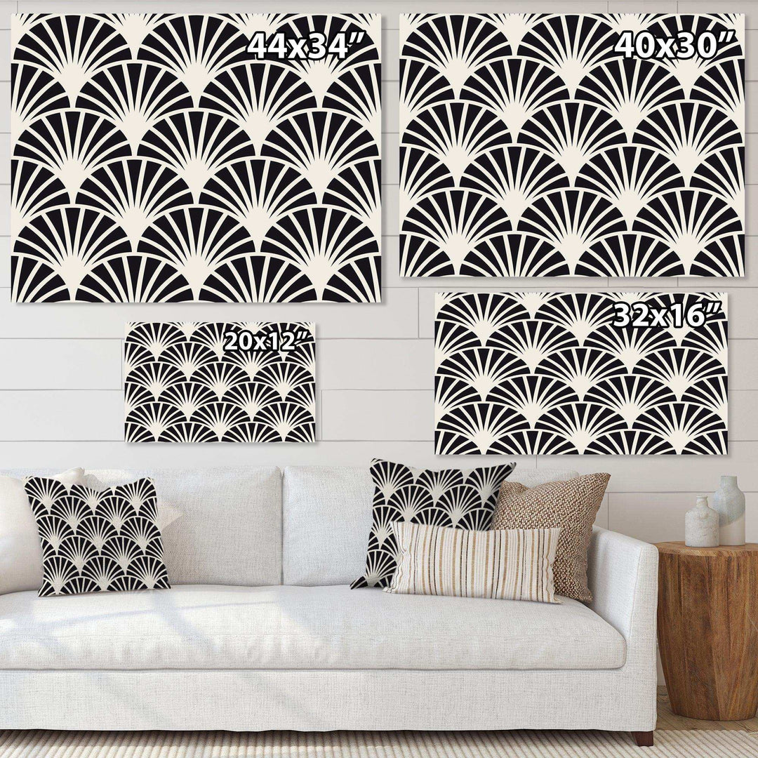 Retro Art Deco Waves I - Wall Art Prints