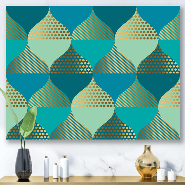Luxury Retro Drops I - Living Room Wall Decor