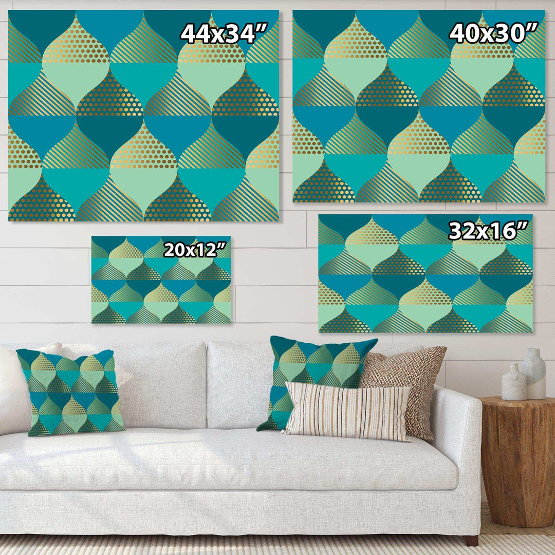 Luxury Retro Drops I - Living Room Wall Decor
