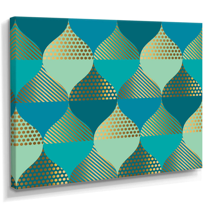 Luxury Retro Drops I - Living Room Wall Decor