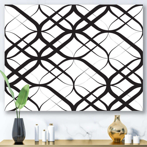 Monochrome Geometric Pattern III - Living Room Wall Decor