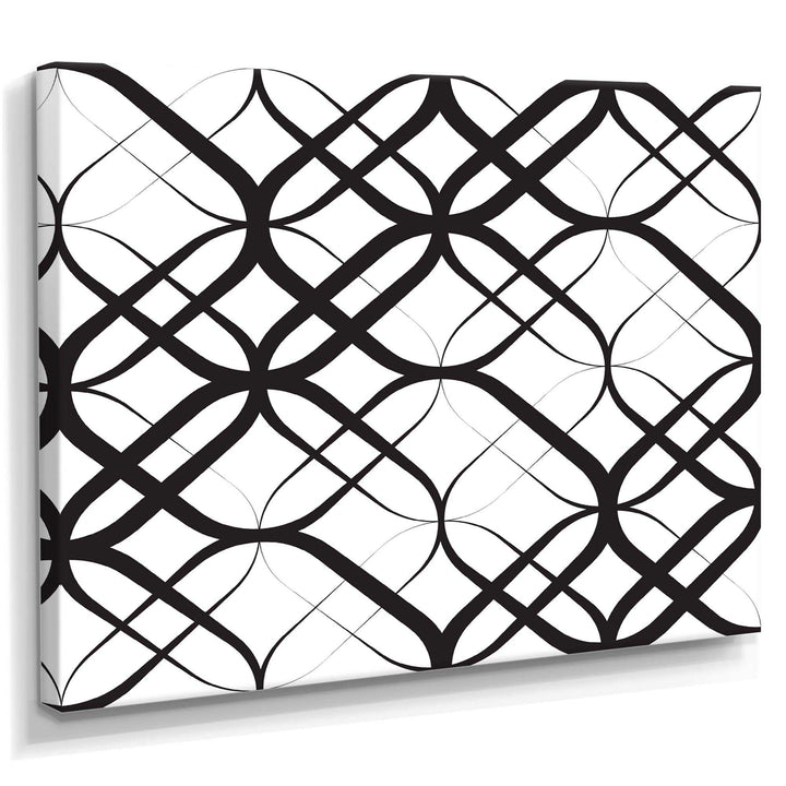 Monochrome Geometric Pattern III - Living Room Wall Decor