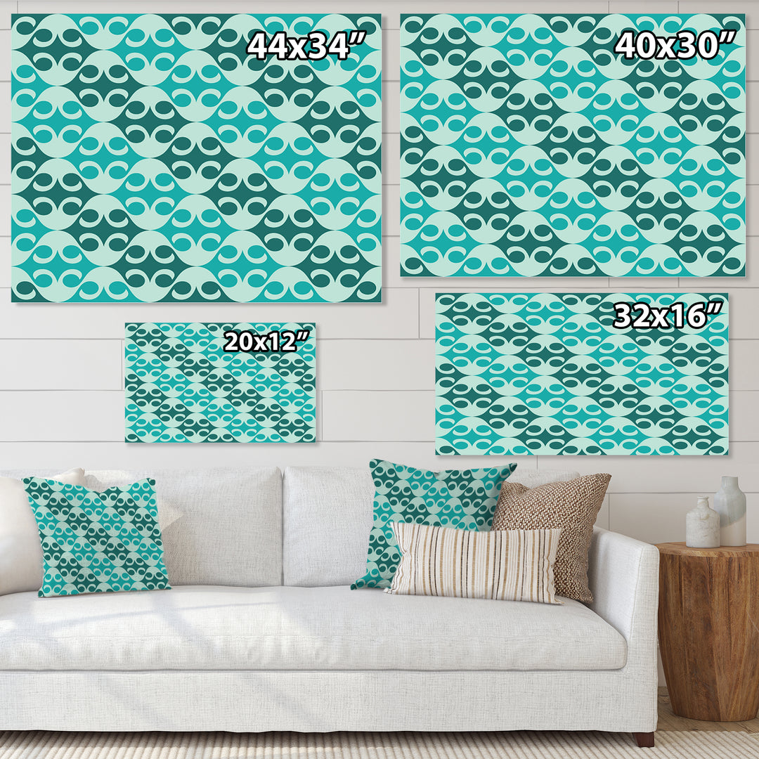 Abstract Retro Geometrical Design VI Framed Print Matte White - 1.5" Width