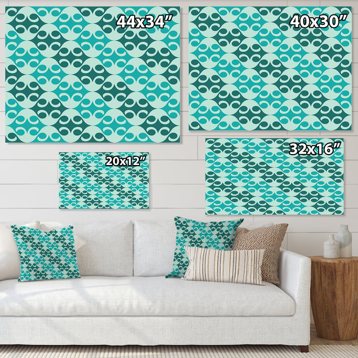 Abstract Retro Geometrical Design VI Framed Print Matte White - 1.5" Width