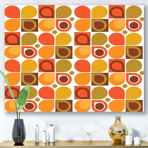 Abstract Retro Geometric Pattern VI - Living Room Wall Decor