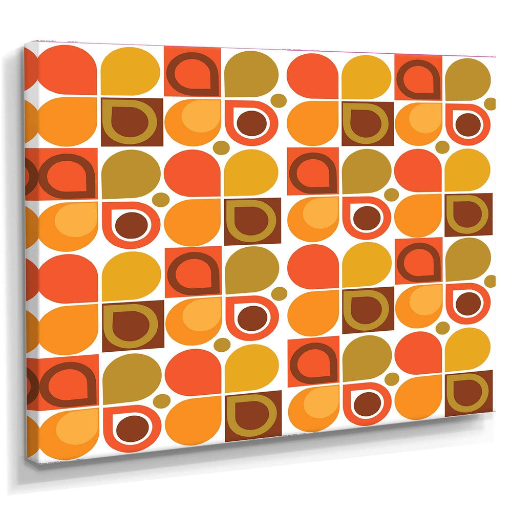 Abstract Retro Geometric Pattern VI Canvas Canvas