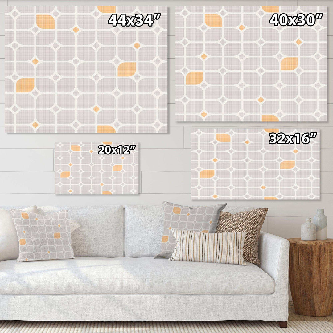 Retro Geometrical Pattern II - Canvas Wall Art