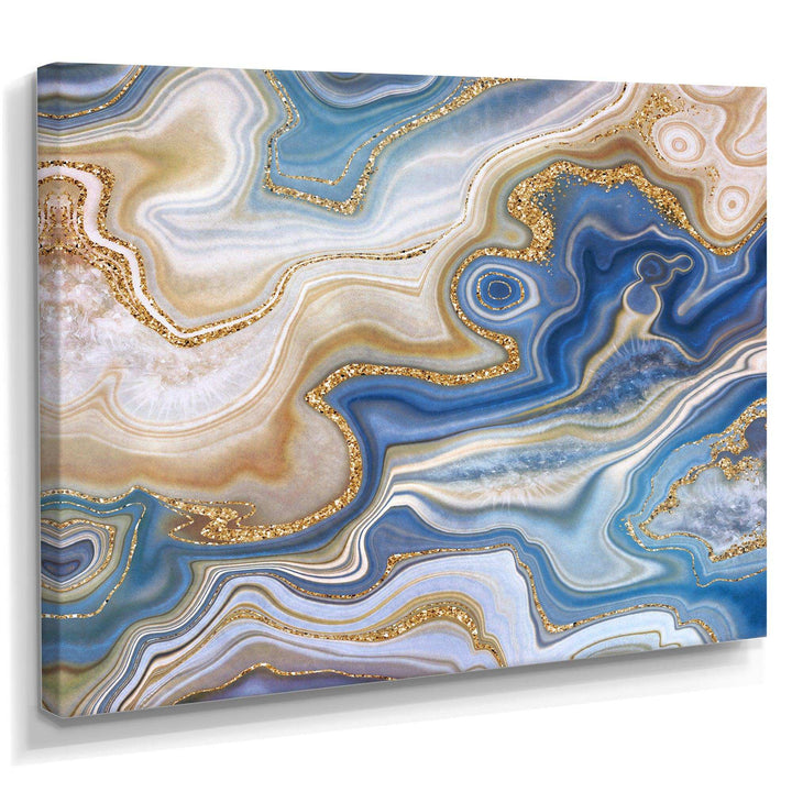 Ocean Blue Golden Jasper Agate II - Modern Wall Art Prints