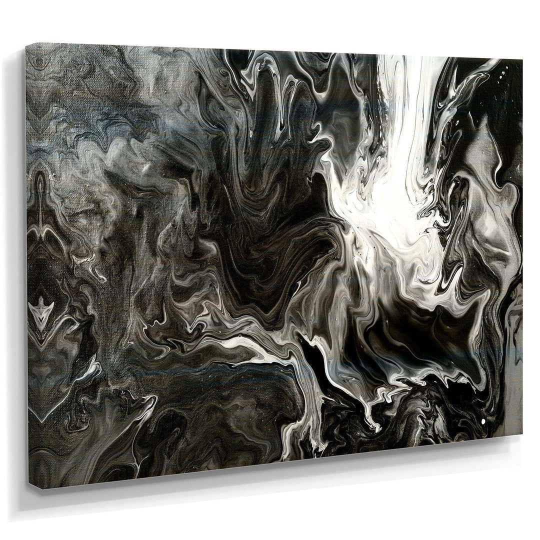 White, grey and White Hand Painted Marble Acrylic IV - Wall Art Prints