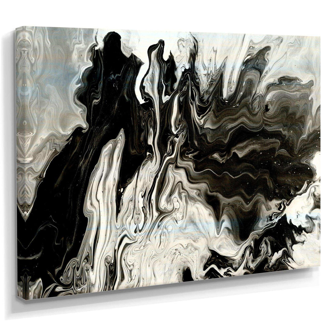 White, grey and White Marble Acrylic IX - Modern Living Room Wall Decor