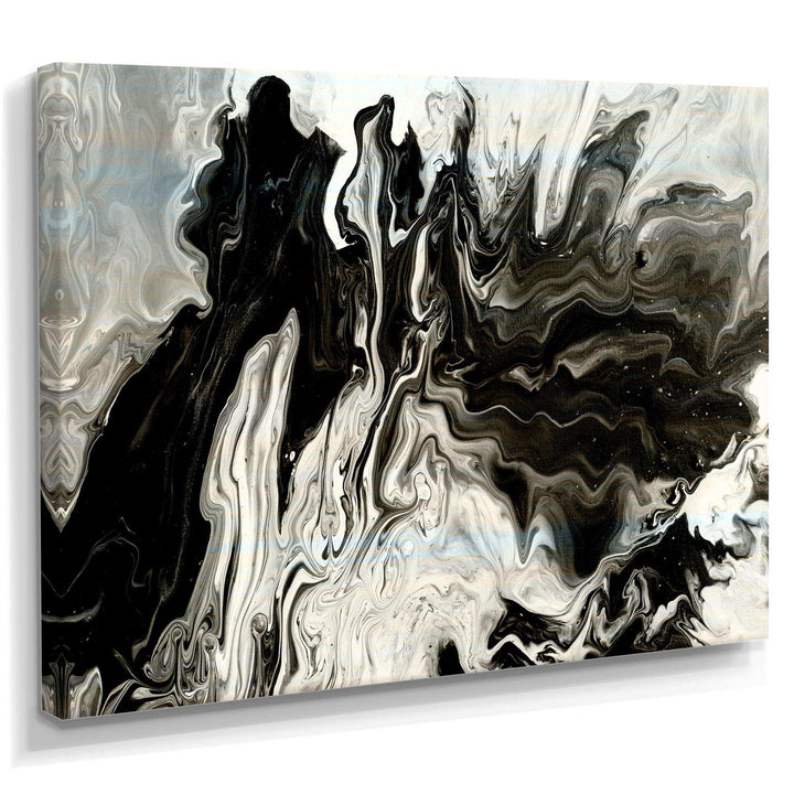 White, grey and White Marble Acrylic IX - Modern Living Room Wall Decor