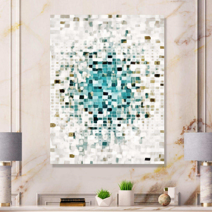 Geometric Blue Spots II - Canvas Wall Art