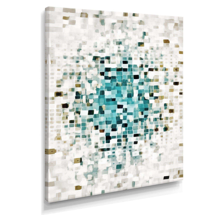 Geometric Blue Spots II - Canvas Wall Art