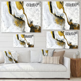 Gold and Black on White Acrylic Marble