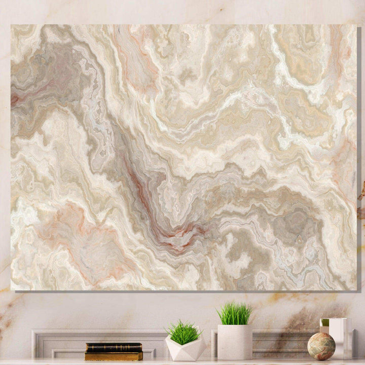 White Onyx Natural White Marble - Wall Art Prints
