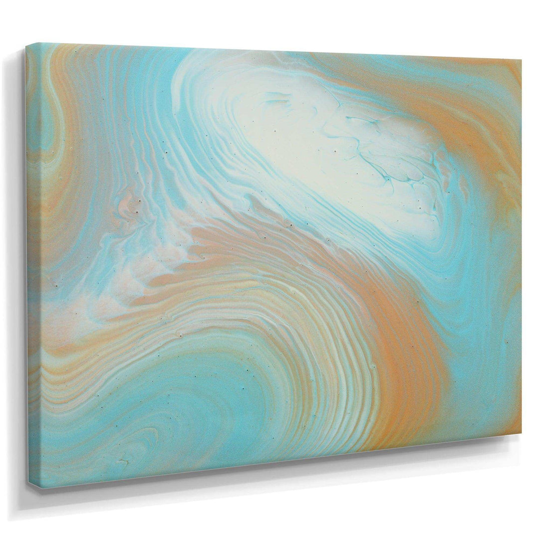 Turquoise Gold and Blue Marble - Bedroom Wall Art