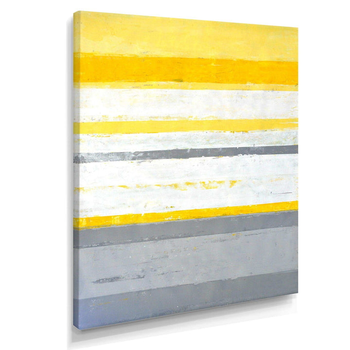 Grey and Yellow Blue Abstract XIII - Modern Living Room Wall Decor