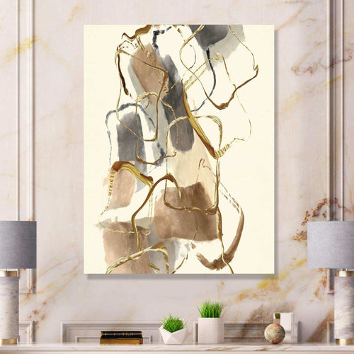 Gold Glam Squares VIII - Bedroom Wall Art