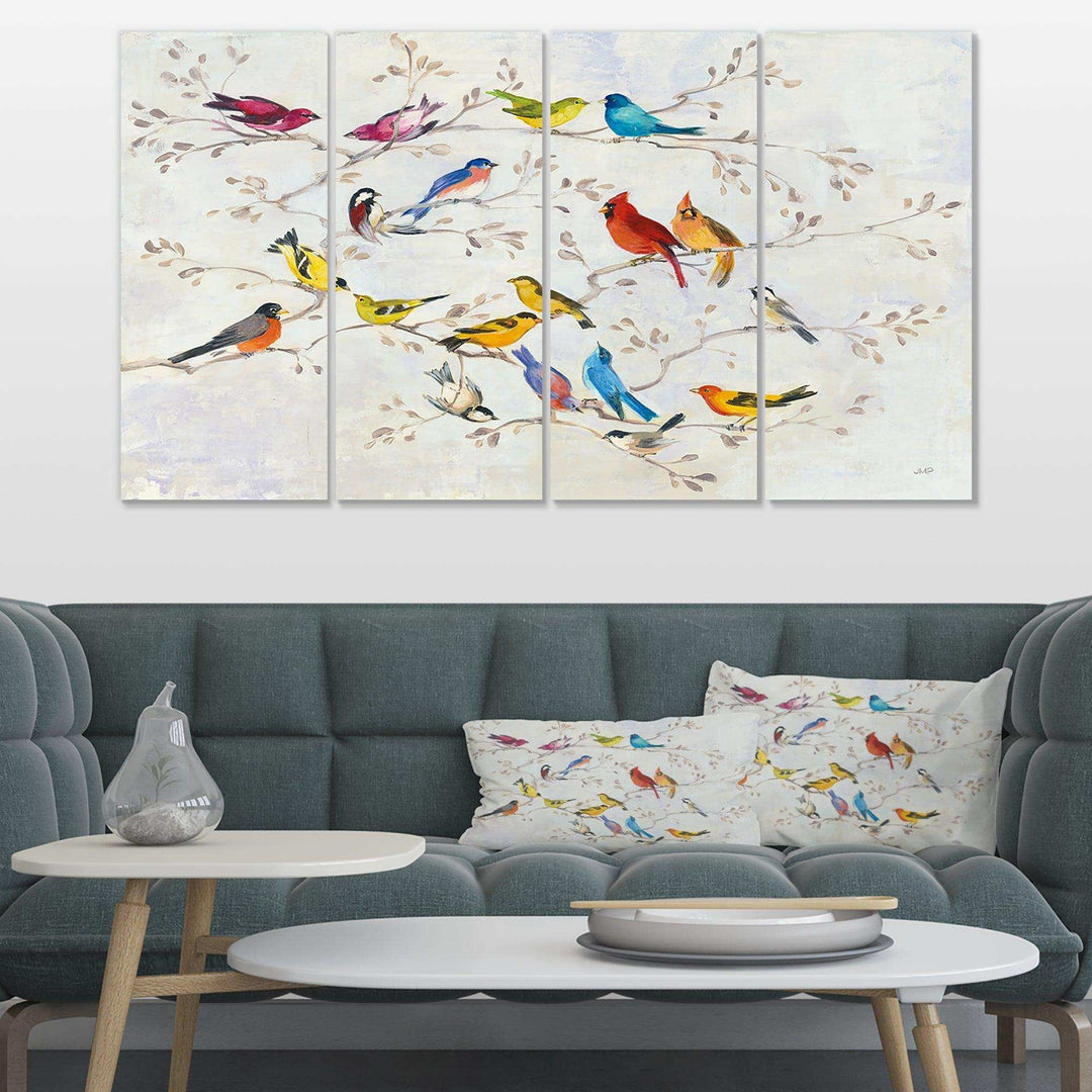 Multi-Color Bird on Tree Multi-Panels