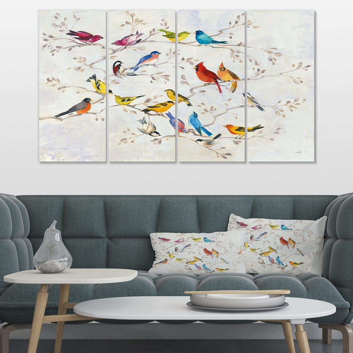 Multi-Color Bird on Tree Multi-Panels