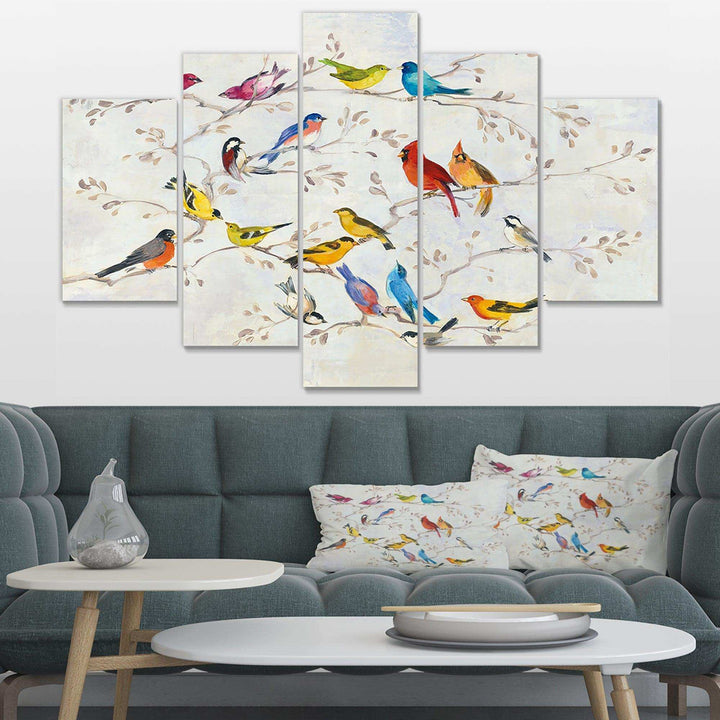 Multi-Color Bird on Tree Multi-Panels
