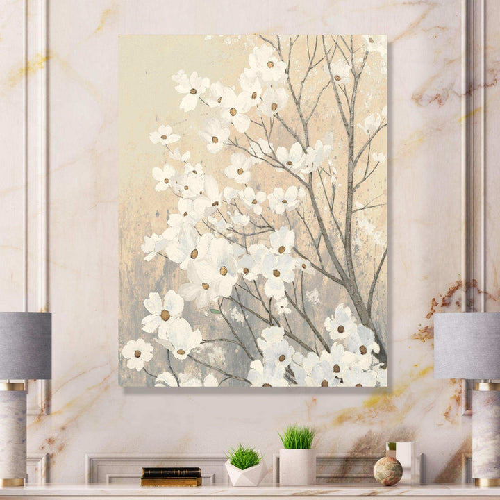 Brown onn Grey Blossoms