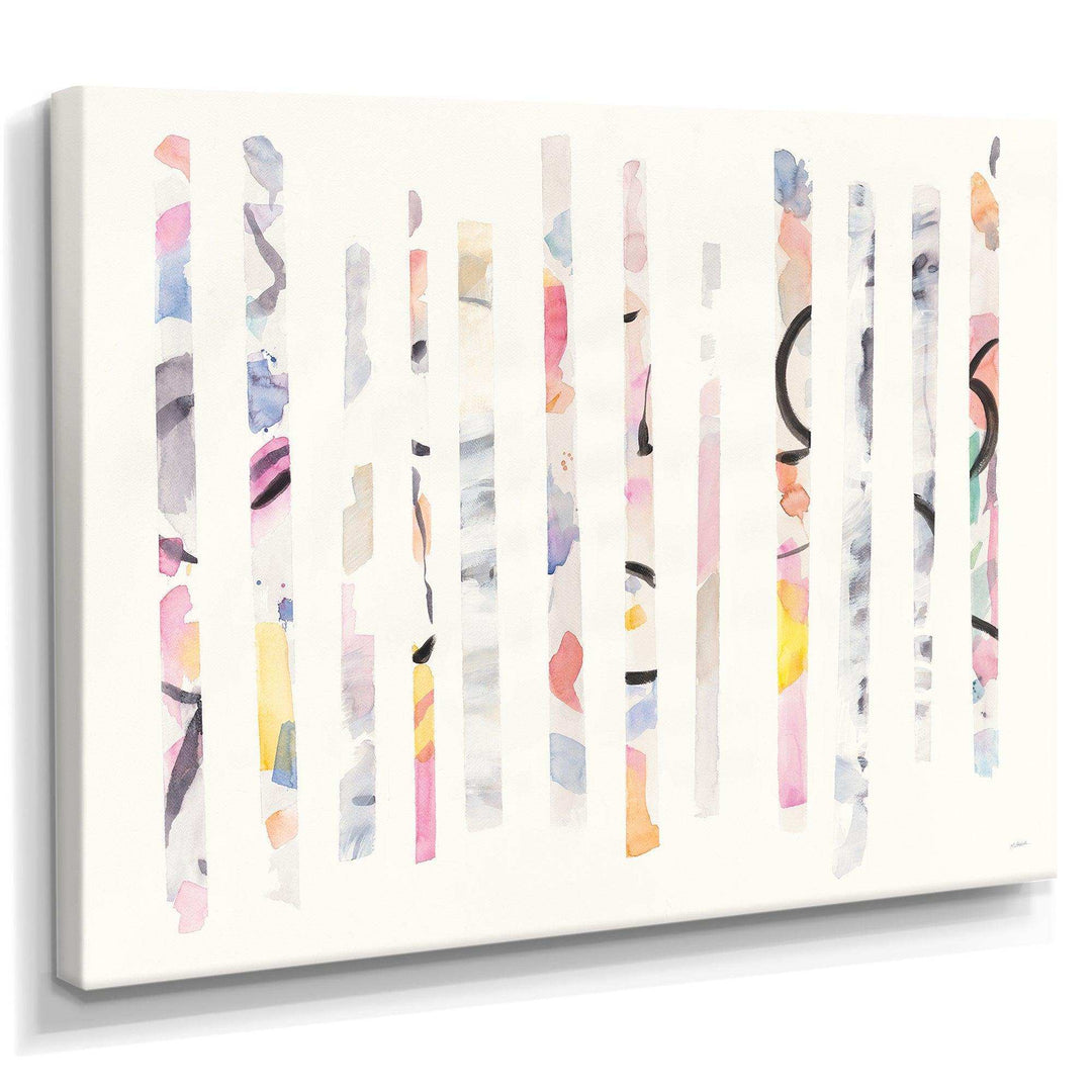 Multi-Color Geometric Bars - Modern Bedroom Wall Art