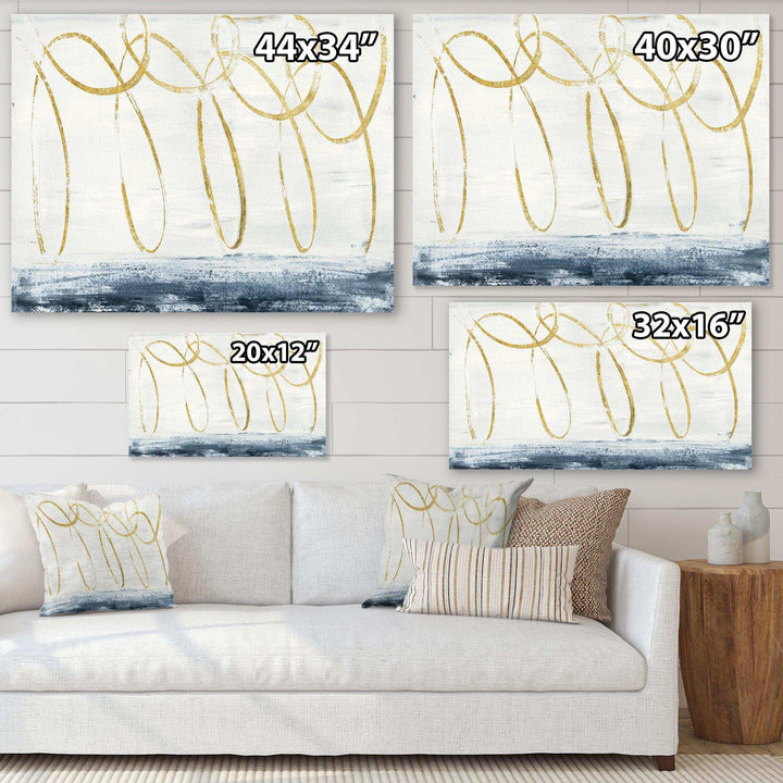 Gold Abstract Geometric Shape - Modern Wall Art Prints