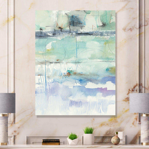 Blue Abstract Panel II - Modern Bedroom Wall Art