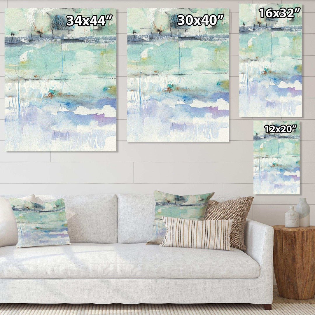 Blue Abstract Panel II - Modern Bedroom Wall Art