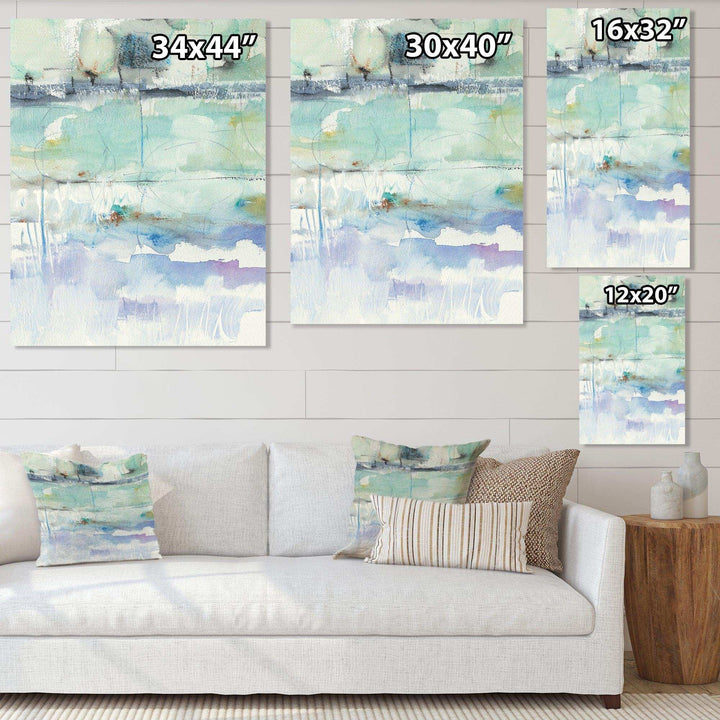 Blue Abstract Panel II - Modern Bedroom Wall Art
