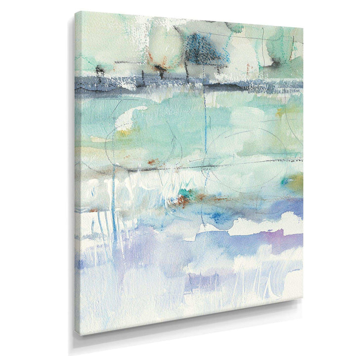 Blue Abstract Panel II - Modern Bedroom Wall Art