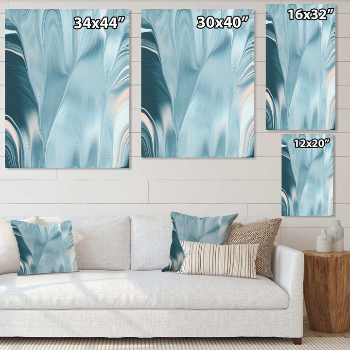 Blue Modern Water I - Modern Bedroom Wall Art