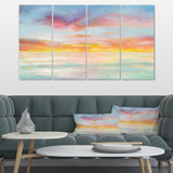 Pastel Pink And Blue Clouds Multi-Panels