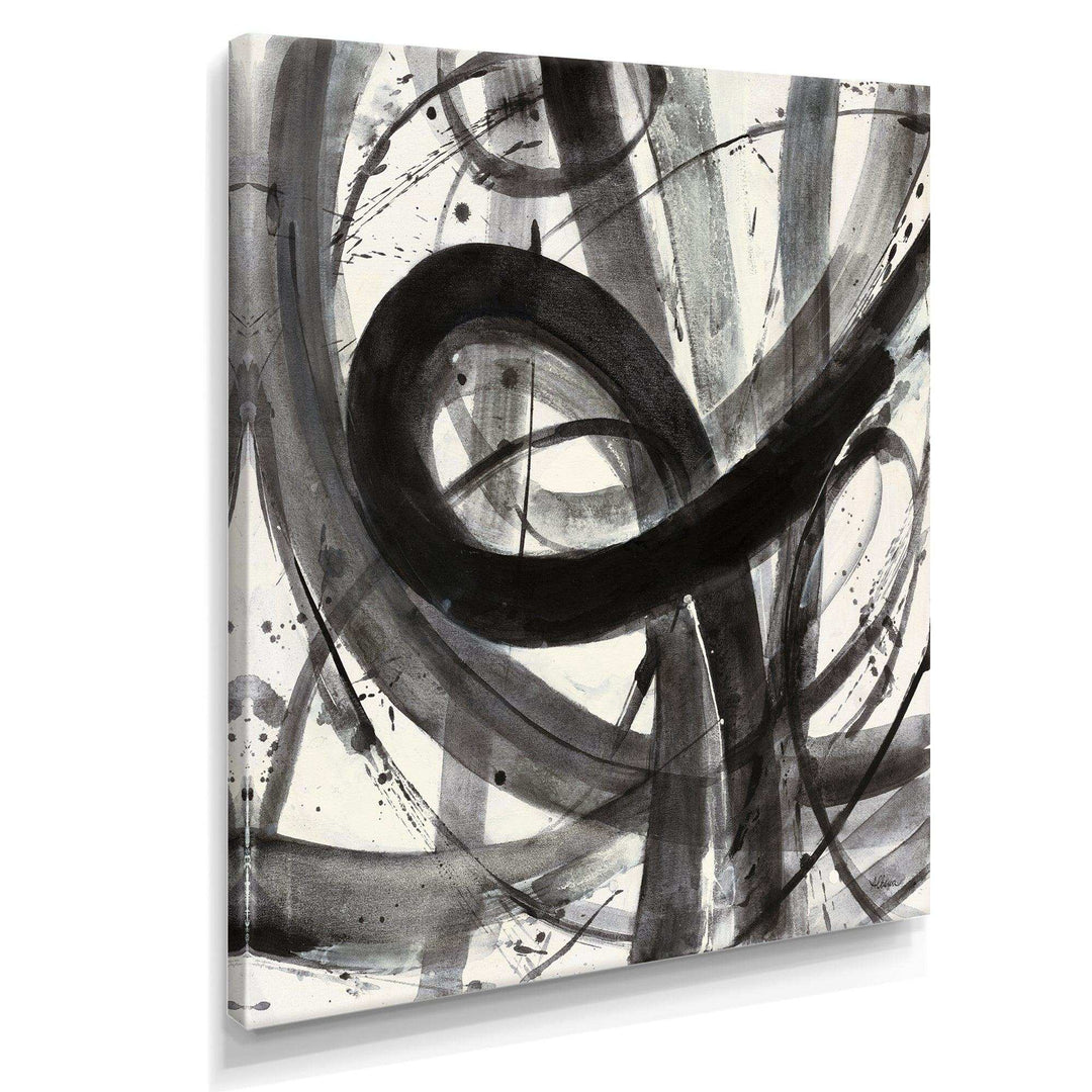 Black and White Minimalistic Painting - Modern Canvas Wall Art